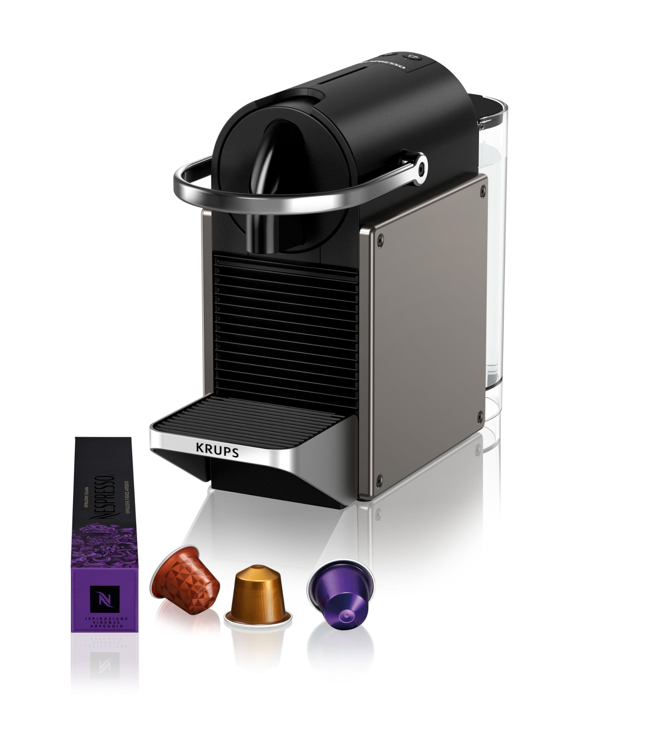 Nespresso Pixie Machine à café à capsules, Titane